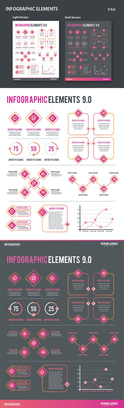 实用的企业商业图表（AI,EPS,JPG,PDF）