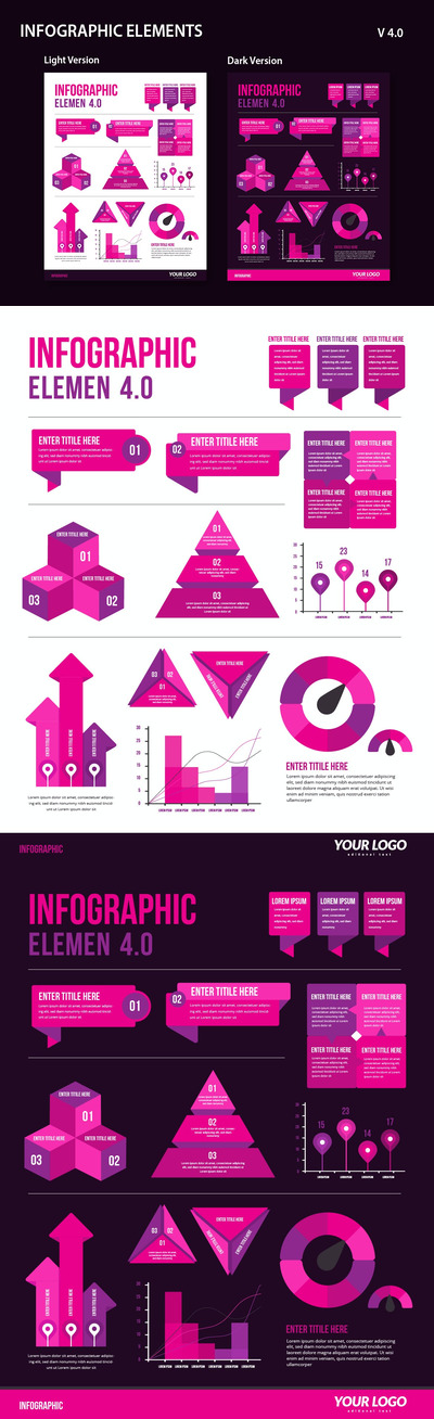 时尚的企业商业图表（AI,EPS,JPG,PDF）