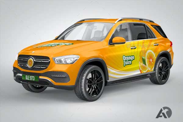 梅赛德斯奔驰GLE SUV汽车外观设计样机模板