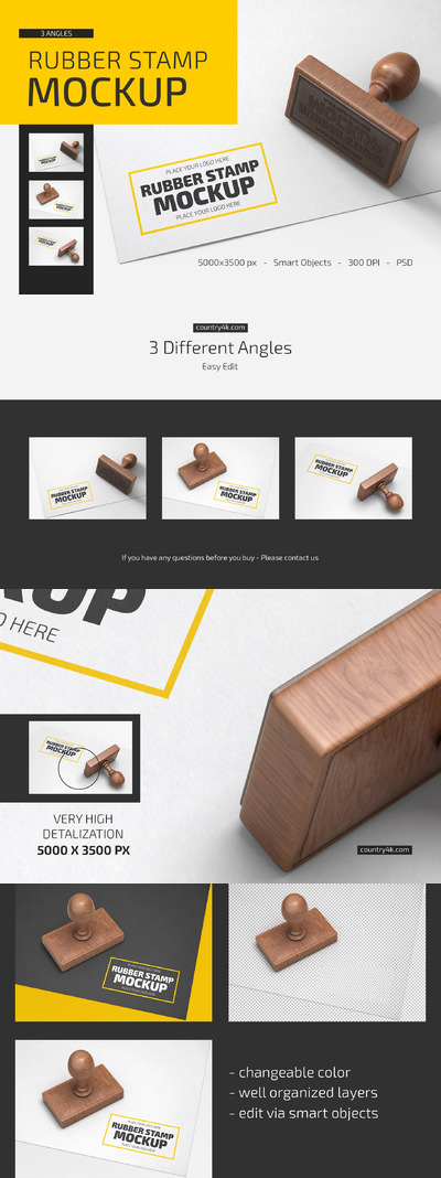 橡皮图章企业品牌设计样机集