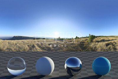 秋冬草原清晨阳光HDRI图片（HDR）