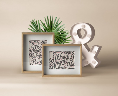 木制相框展示模型