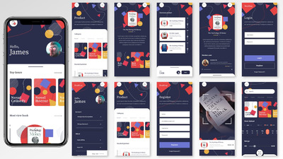 电子书相关小程序和APP UI模板下载(FIG,SVG)