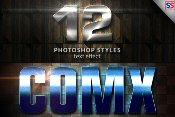 12款豪华闪光金属文字效果ps图层样式素材v.24