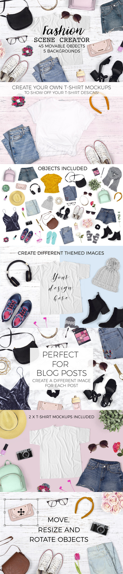 时尚女生物品元素场景样机生成器