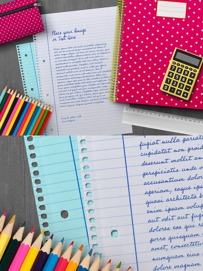 返校学校元素样机（PSD）