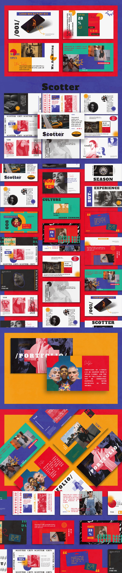 时尚彩色PPT模板下载（PPT,PPTX）