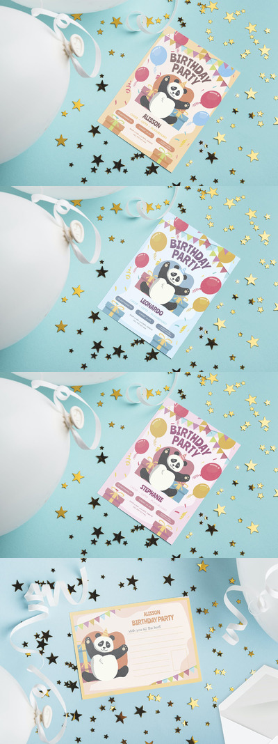 生日会party海报模板下载(AI)