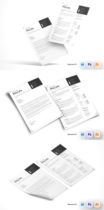 简历模板下载(AI,PSD)