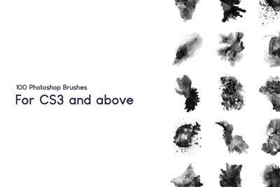 水墨笔刷随机效果图形下载(ABR)