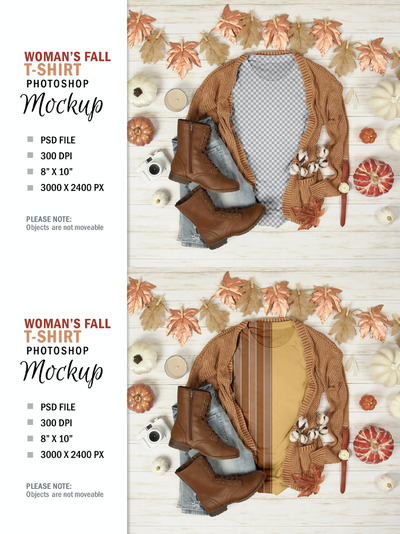 秋季T恤实物模型样机