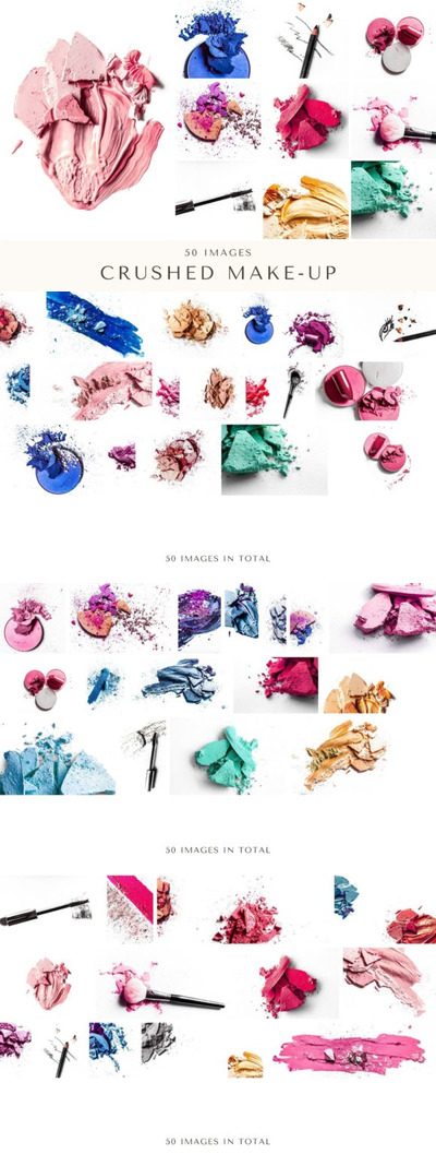 被击碎的化妆品图形素材包