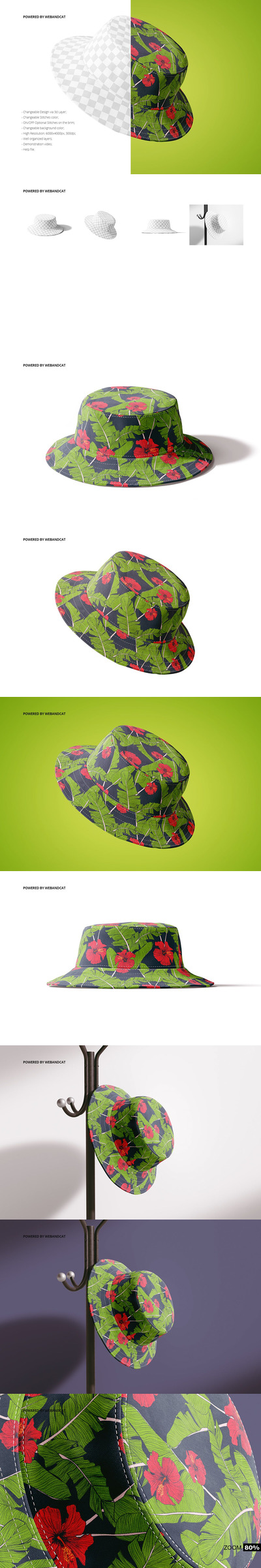 水桶帽设计样机（PSD,JPG,PNG,PDF）