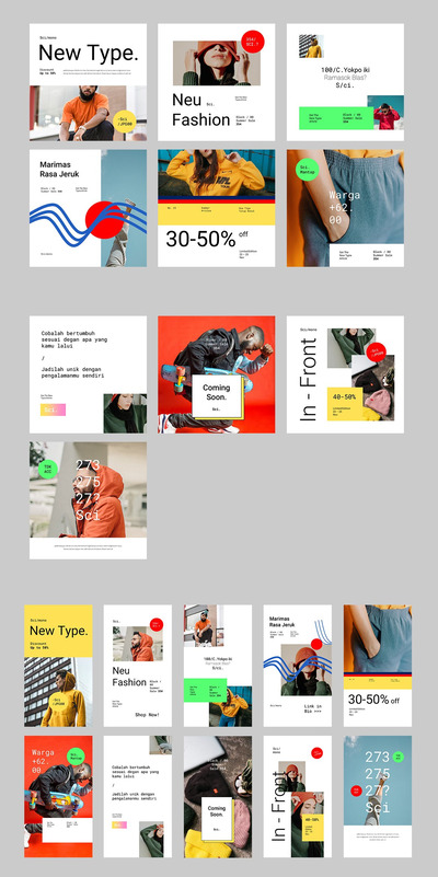 都市时尚Instagram套件Powerpoint模板（PPTX）