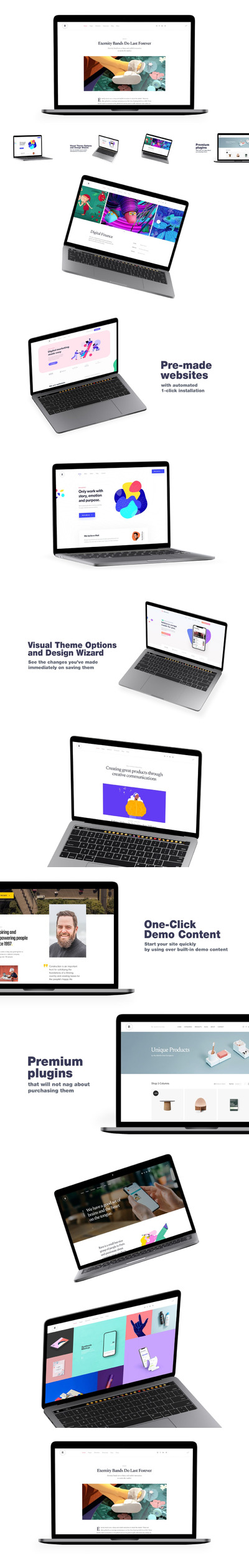 极简风格的MacBook UI样机展示模型mockups
