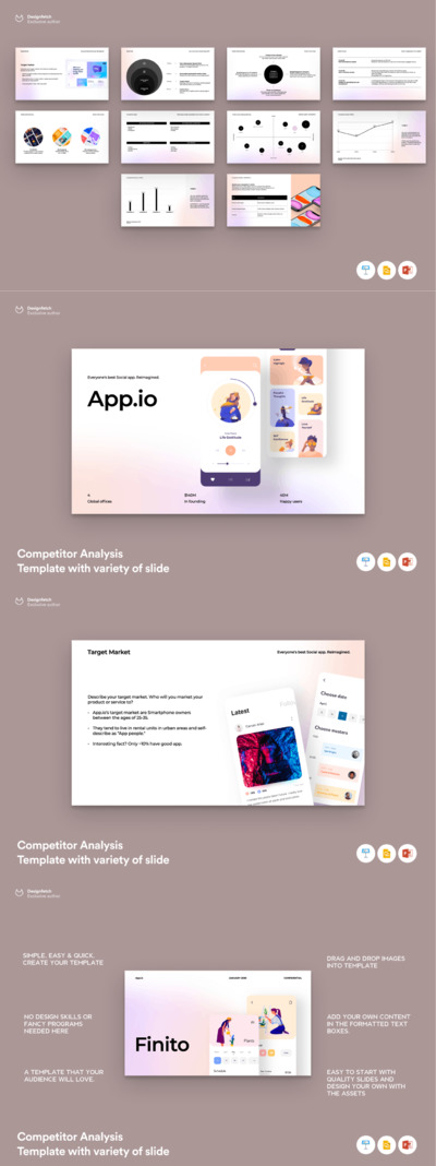 竞争对手分析PPT报告模板（PPTX）