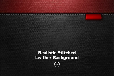 逼真的缝制皮革背景