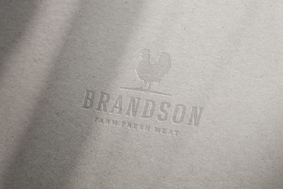 激凸压印logo设计样机(PSD)