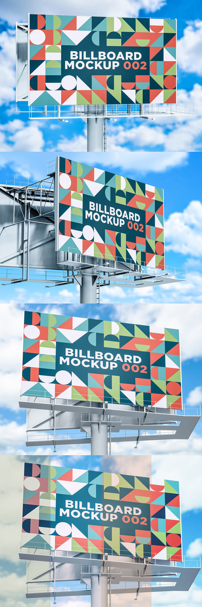 户外高速公路路牌广告样机(PSD)