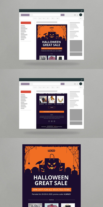 万圣节EDM设计样机(PSD)