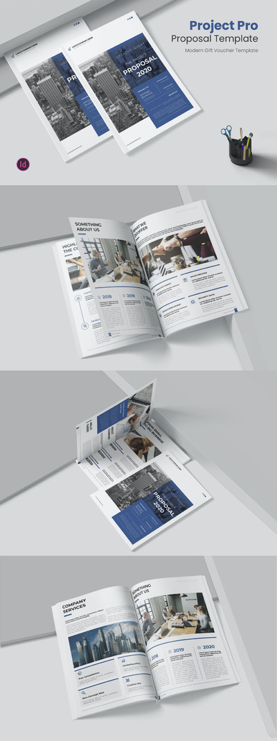 时尚高端多用途的高品质商业商务画册宣传册杂志房地产楼书设计模板