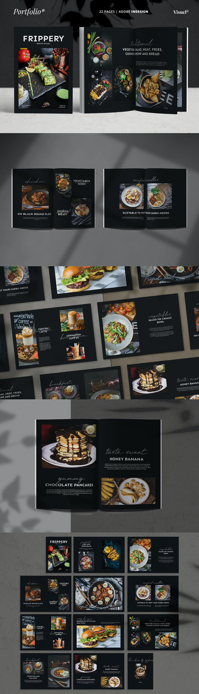 时尚高端专业高品质西餐烧烤菜谱设计模板