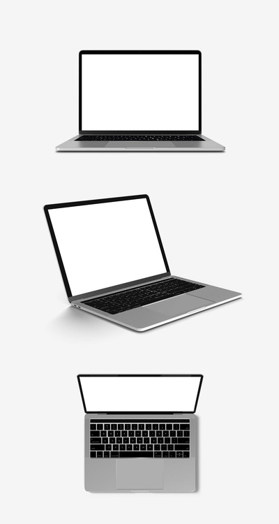 Macbook Pro 多角度展示样机(PSD)