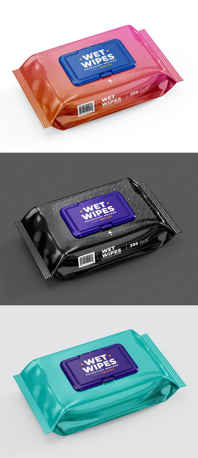 品牌湿巾模型样机（PSD）