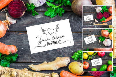 美食卡片样机（PSD）