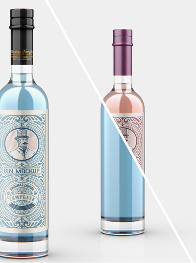 玻璃酒瓶品牌设计样机