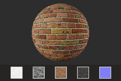 逼真丰富的红砖块砖墙无缝材质下载（JPG）