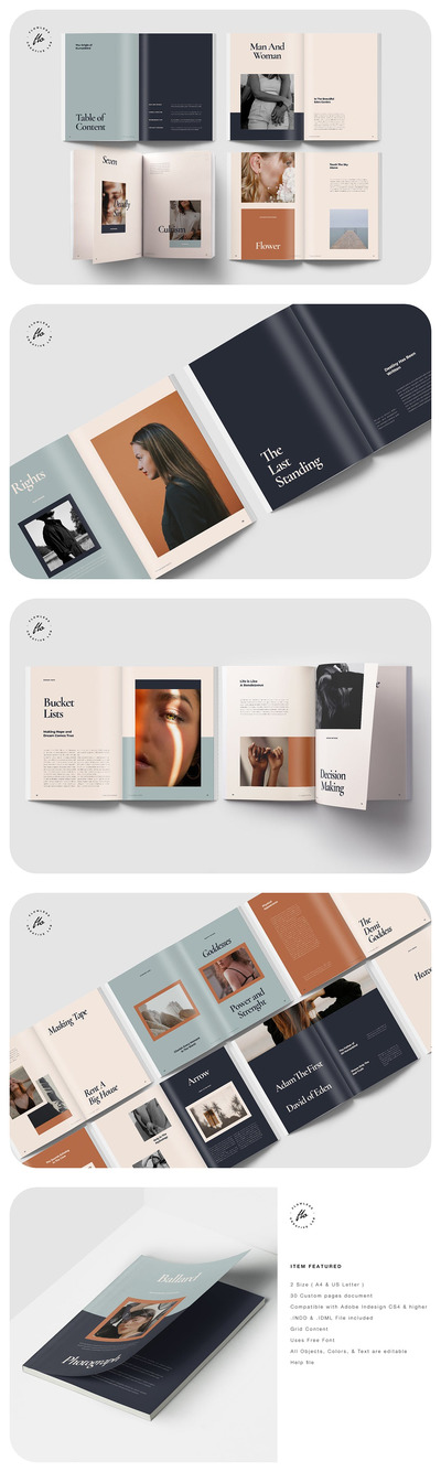 巴拉德摄影作品集画册模板（INDD）