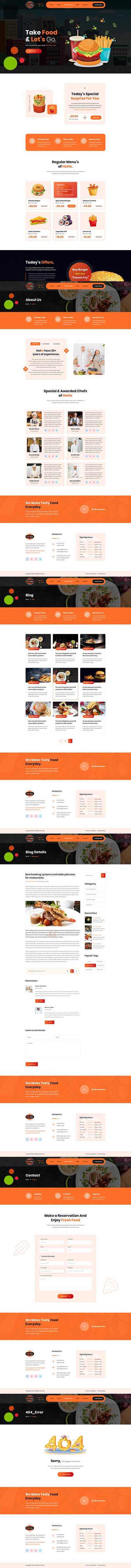 街头美食美食广场网站模板（PSD,FIG,SKETCH,XD）