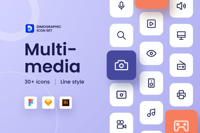 多媒体图标合集下载（AI,EPS,PNG,SVG）