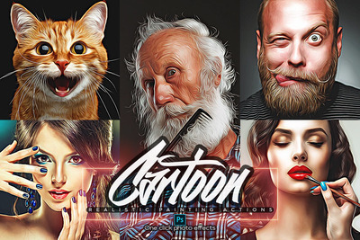 时尚高端逼真质感的写实绘画专业photoshop动作预设