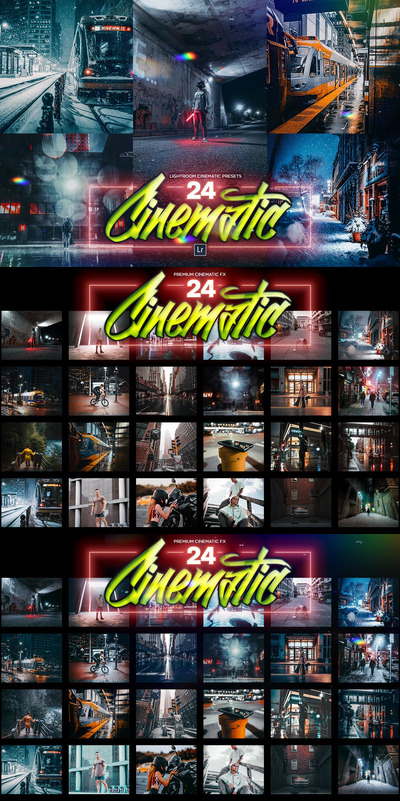 24个电影级别的Cinematic PRO Photoshop动作与预设