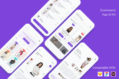 电子商务应用程序用APP UI（FIG,SKETCH,XD）