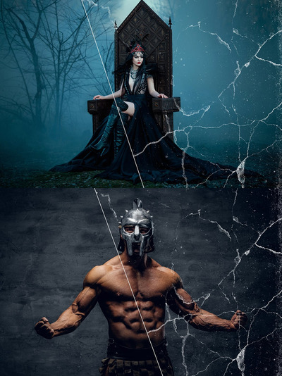 电影级海报真实破碎效果PS动作（ATN）