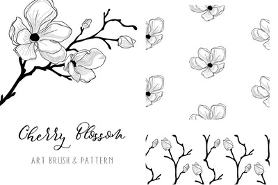 矢量樱花花卉设计元素（AI,EPS,PNG）