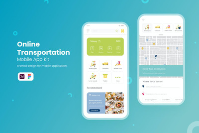 用户界面在线运输APP UI（XD,FIG）