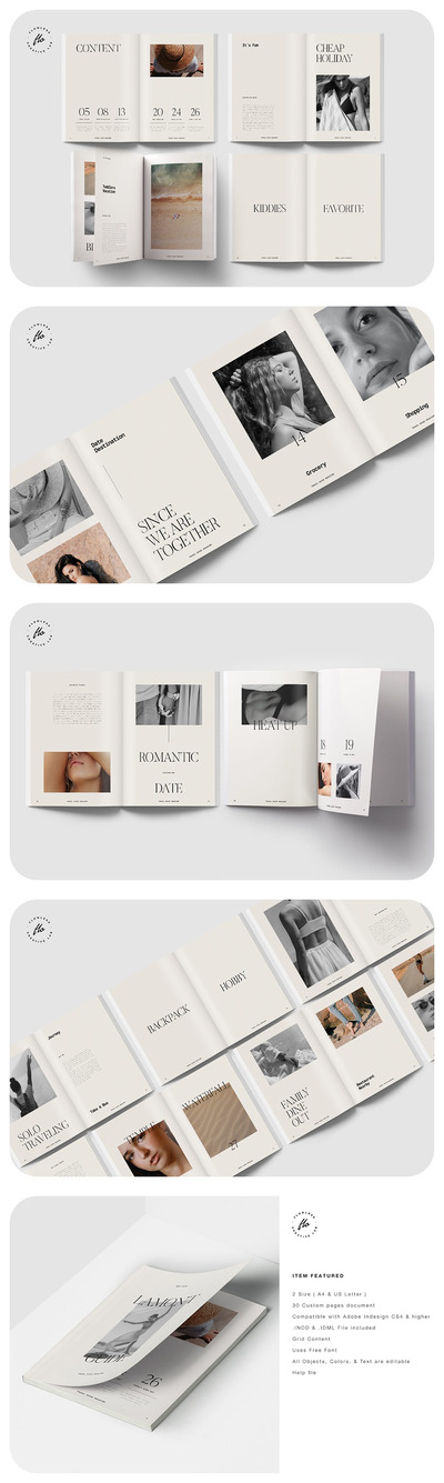 拉蒙旅游指南杂志画册模板（INDD）