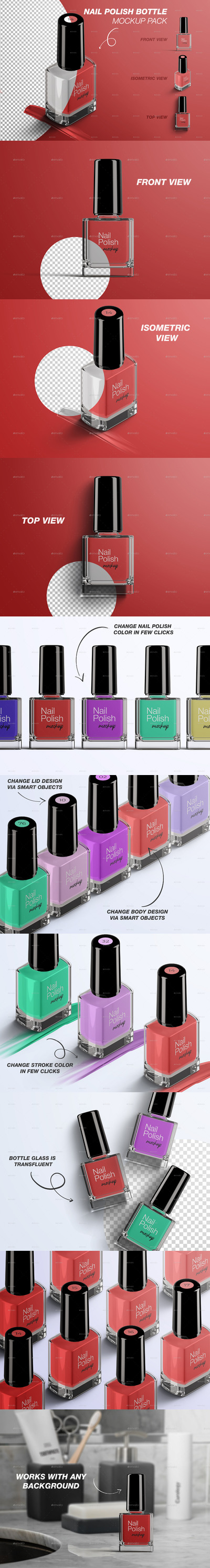 指甲油瓶品牌设计样机包