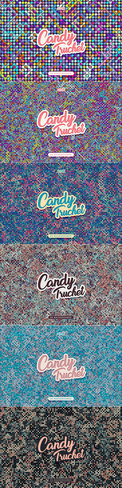 绚丽时尚多用途的糖果梦幻风格背景底纹纹理集合
