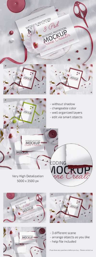 婚礼邀请函样机场景生成器