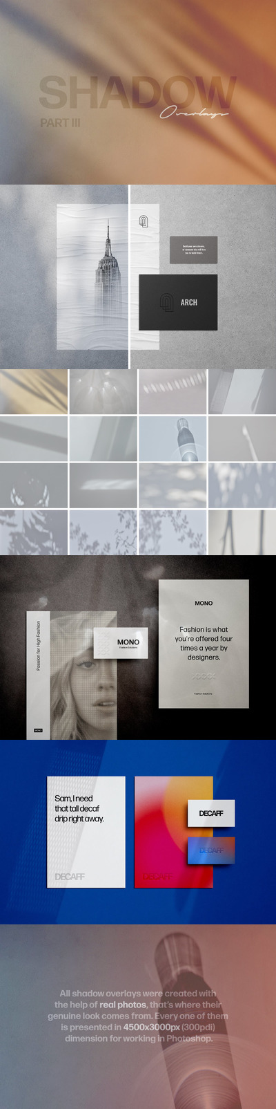 逼真质感的高端植物窗户投影背景底纹纹理集合