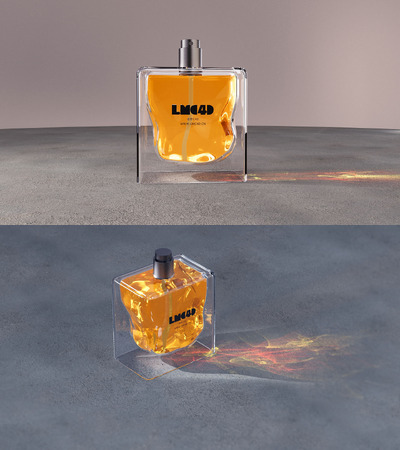 带焦散效果的个性香水模型下载（C4D）