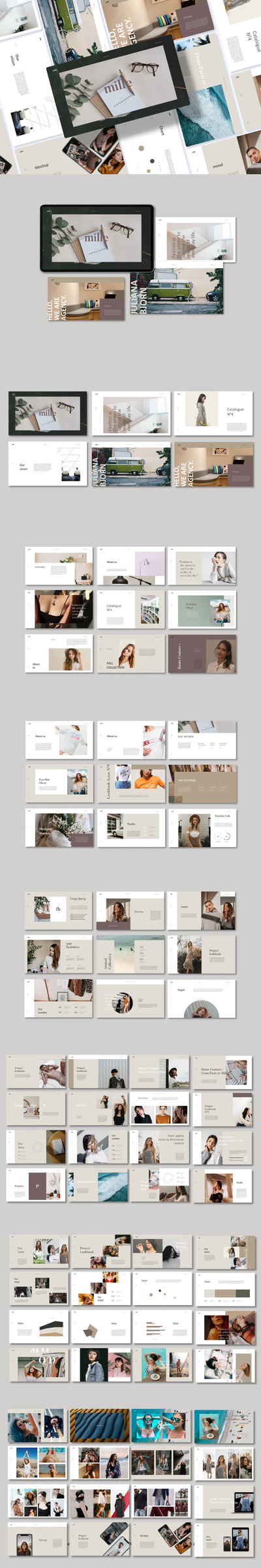 优雅时尚高端多用途powerpoint幻灯片演示模板（pptx）