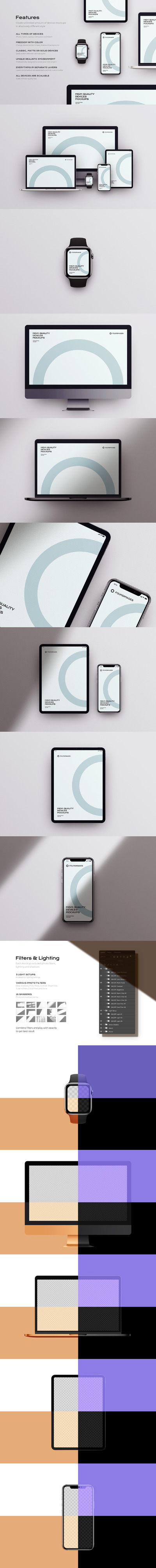 苹果多设备屏幕预览样机场景生成器