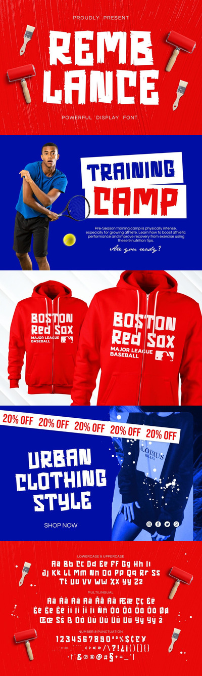 时尚个性的粉刷匠风格英文字体