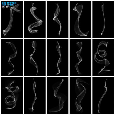 不同的烟雾形状特效素材[PSD]